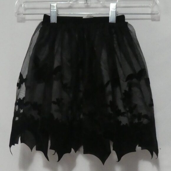H&M | size 2 | Lined Black Lace Tulle Skirt With Flying Bat Detail | NWOT - Picture 1 of 15